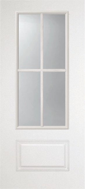 Alliance S606-1P-SDL4-LE fiberglass entry door, smooth