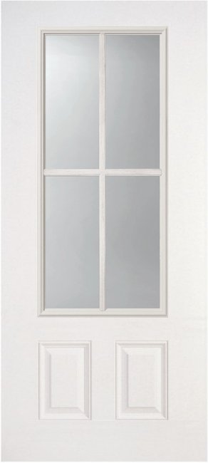 Alliance S606-2P-SDL4-LE fiberglass entry door, smooth