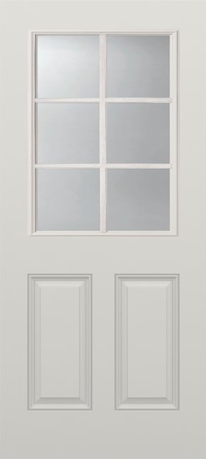 Alliance S606-2PU-SDL6-LE fiberglass entry door, smooth