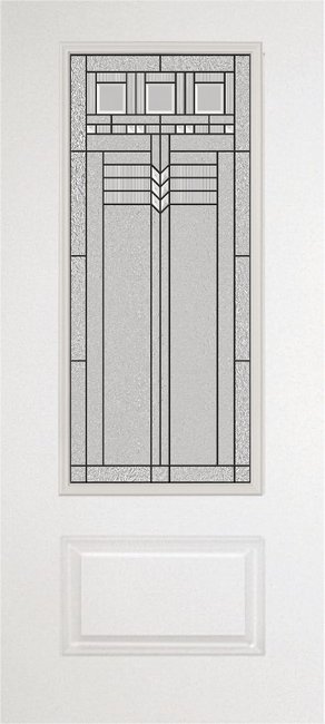Alliance S607-1P-KP-P fiberglass entry door, smooth
