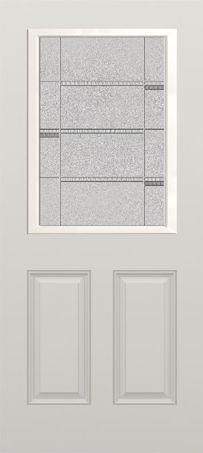 Alliance S607-2PU-CWK-PN fiberglass entry door, smooth