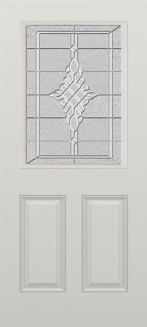 Alliance S607-2PU-GRC-PN fiberglass entry door, smooth
