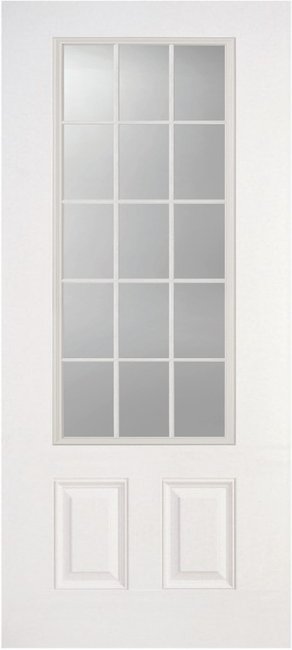 Alliance S628-2P-FG15-CL fiberglass entry door, smooth