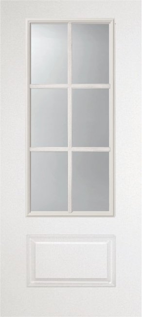 Alliance S646-1P-SDL6-LE fiberglass entry door, smooth