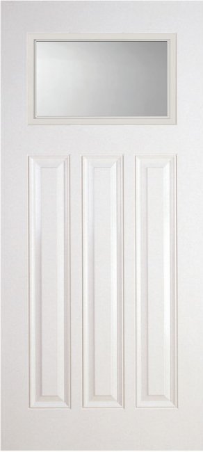 Alliance S814-6P-LE fiberglass entry door, smooth