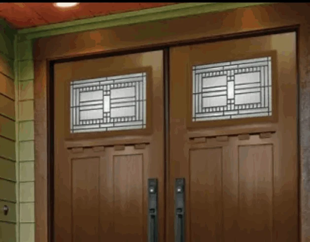 Codel woodgrain fiberglass double entry doors with decorative glass