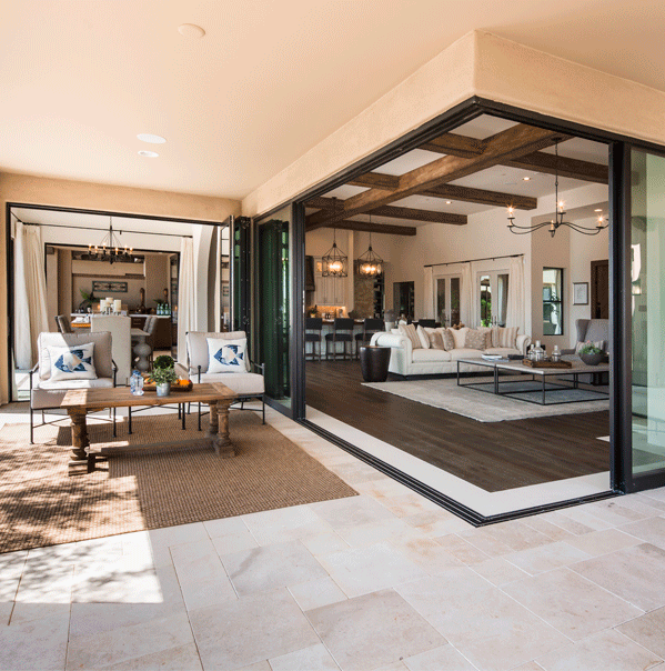 Milgard AX650 moving glass wall system