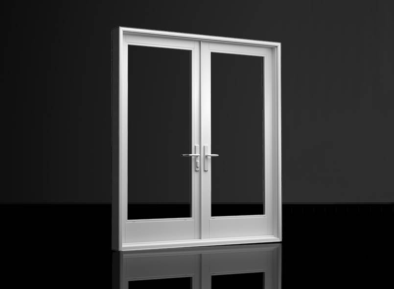 Milgard Ultra C700 fiberglass swinging French patio door