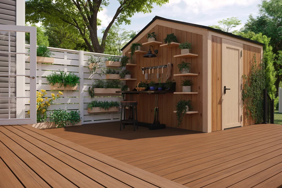 Trex Enhance Cinnamon Cove composite decking