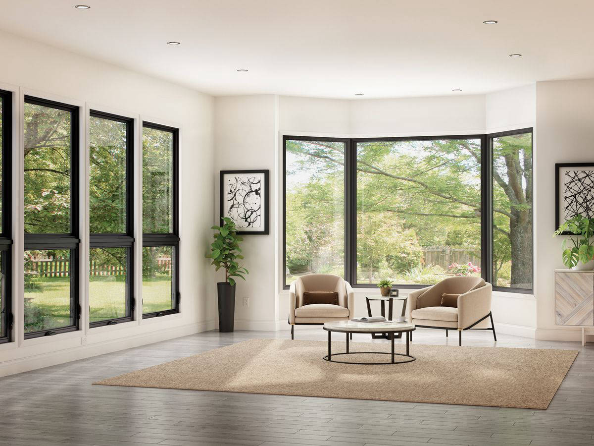 Milgard Ultra fiberglass windows in a modern home