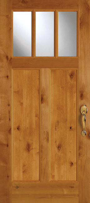 36803 Knotty Alder exterior wood door in knotty alder