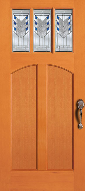36823-AR Fir exterior wood door in douglas fir