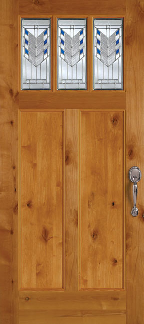 36823 Knotty Alder exterior wood door in knotty alder