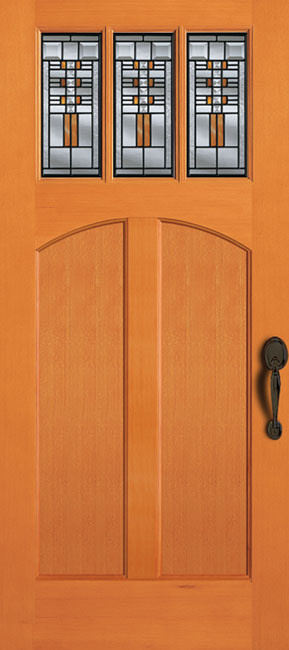 36843-AR Fir exterior wood door in douglas fir