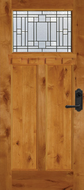 6972 Knotty Alder exterior wood door in knotty alder