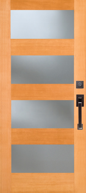 Contemporary wood door example